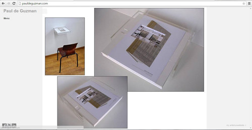 A screen capture of Paul de Guzman's art website