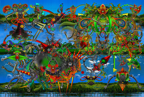 A digital artwork made using expressions of language