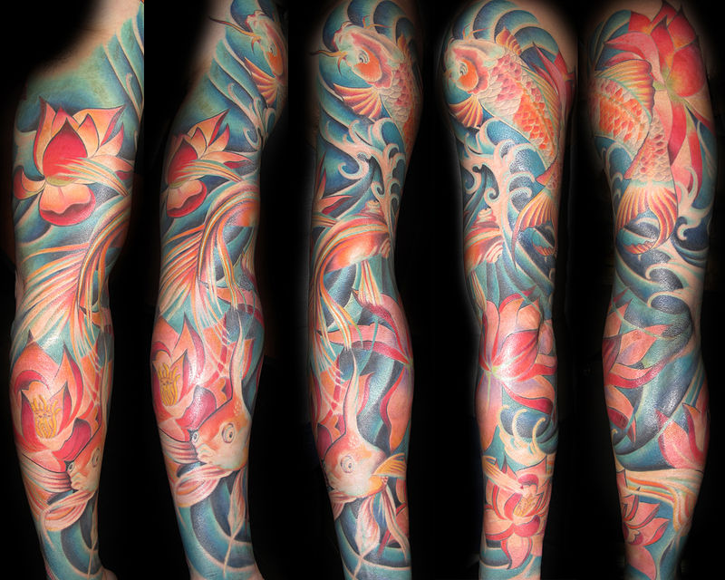 koi goldfish sleeve kelowna b c sweet siren tattoo in koi goldfish sleeve kelowna b c sweet siren tattoo in