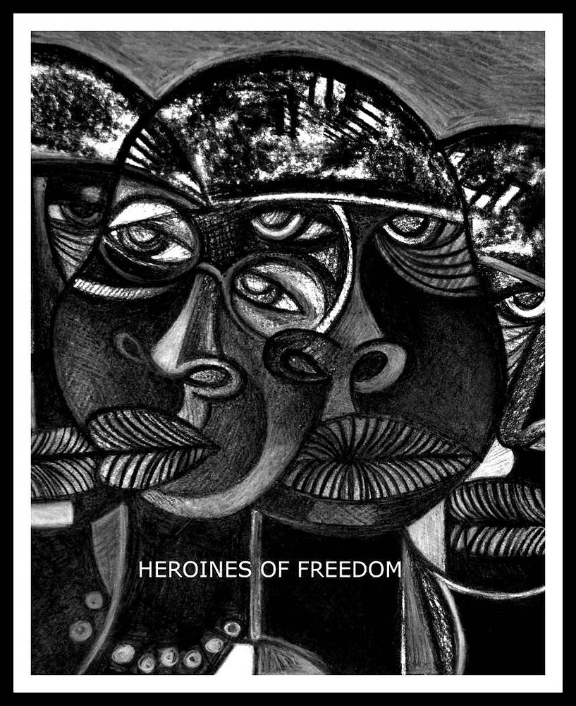 Return to: MICHAEL KILGORE - CALIFORNIA AFRICAN AMERICAN MUSEUM (EXHIBIT) Mixed-media artwork HEROINES OF FREEDOM - circa 2012 by Michael Kilgore