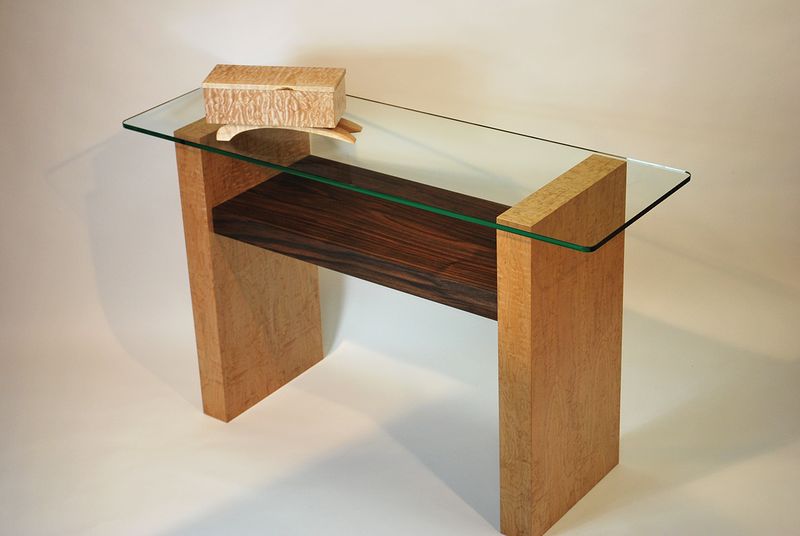 Figured Maple-Black Walnut Console Table Detail-3 Oil painting Figured Maple-Black Walnut Console Table Detail-3 by Enrique Morales