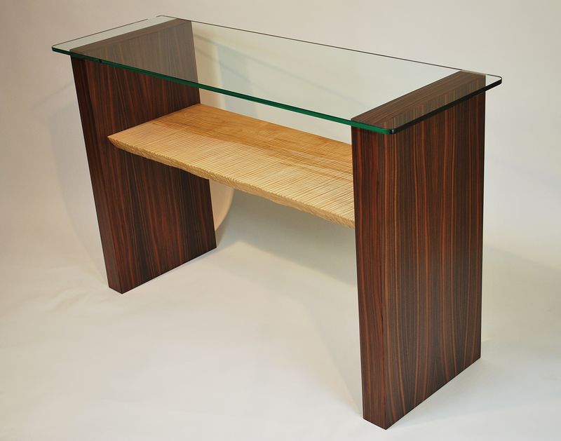 Rosewood-Curly Maple Console Table Oil painting Rosewood-Curly Maple Console Table by Enrique Morales