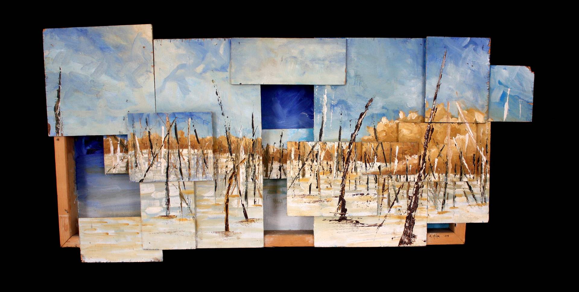 Return to: Sculptural Paintings Oil painting Ochre Grove by Adrian Molina
