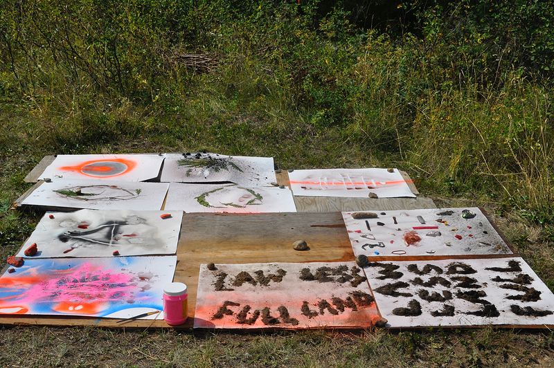 Indigenous Sun(s) prints #BUSH Painting Indigenous Sun(s) prints #BUSH by Tania Willard
