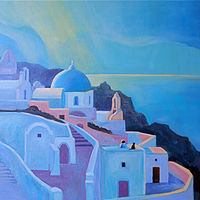 Evening Light, Santorini, Greece //images.artistrunwebsite.com/gallery/img_1439351431225568_large.jpg?1431229104