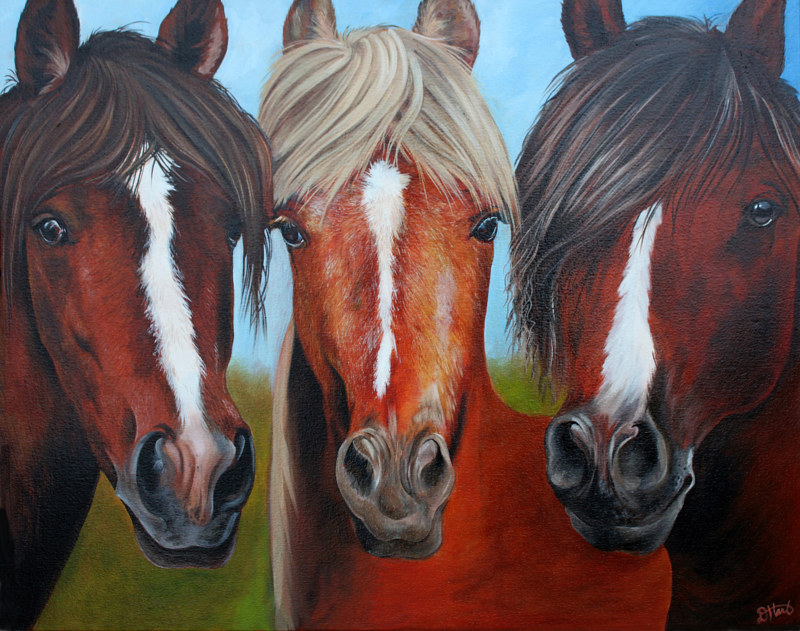Trio Painting Trio by Debbie Hart