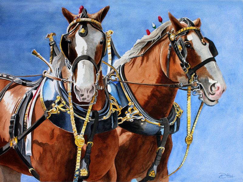 Best Buds - Clydesdales Best Buds - Clydesdales by Debbie Hart