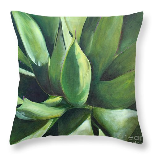 Cactus Throw Pillow Print Cactus Throw Pillow by Debbie Hart