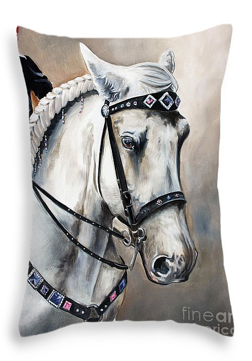 Justo pillow Print Justo pillow by Debbie Hart
