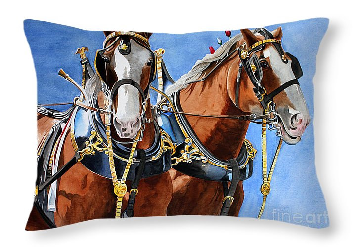 Best Buds, Clydesdales Print Best Buds, Clydesdales by Debbie Hart