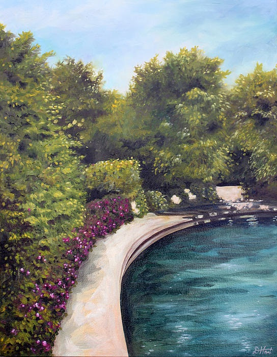Naperville Riverwalk 2 Oil painting Naperville Riverwalk 2 by Debbie Hart