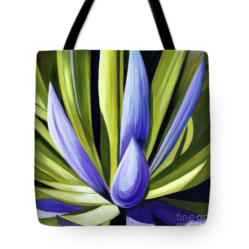 Purple Cactus Tote Print Purple Cactus Tote by Debbie Hart