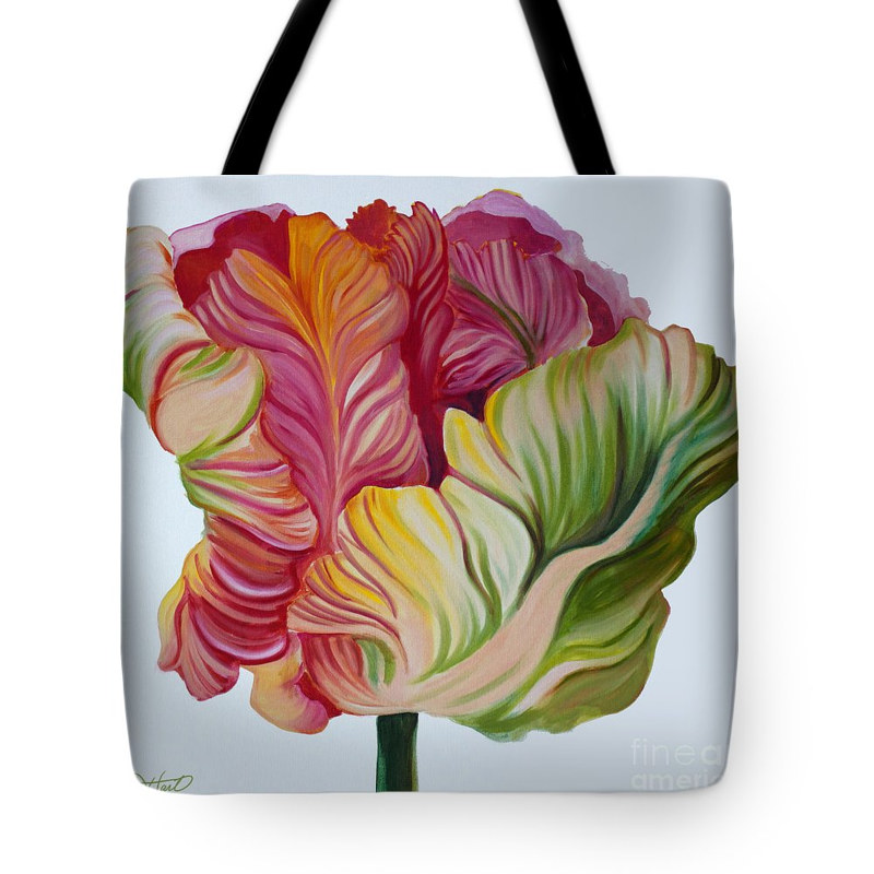 Tulip tote Print Tulip tote by Debbie Hart
