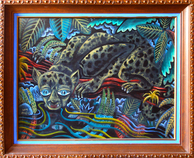 "the Drink/Leopard man" Acrylic painting "the Drink/Leopard man" by Kenneth M Ruzic