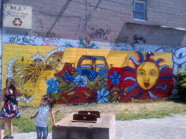 Graffiti Reframed-youth mural project-Sault Ste. Marie, Ontario Painting Graffiti Reframed-youth mural project-Sault Ste. Marie, Ontario by Sharon Hunter