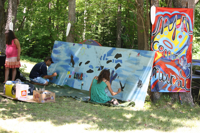 Mississauga First Nation Community Mural Project-Blind River, Painting Mississauga First Nation Community Mural Project-Blind River, by Sharon Hunter