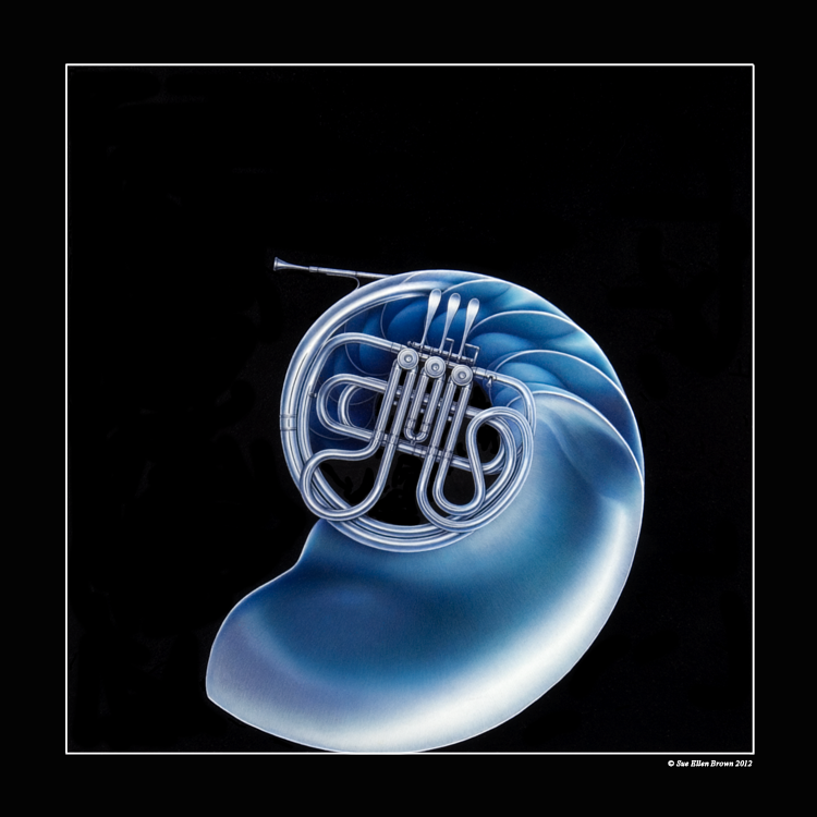 Trition's Horn, medium print Print Trition's Horn, medium print by Sue Ellen Brown