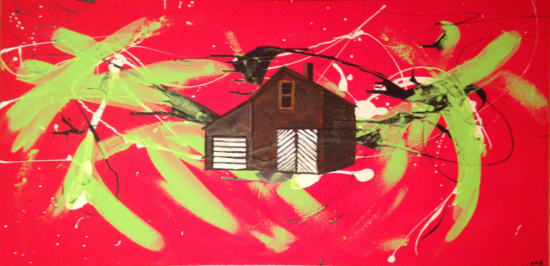 Acrylic painting Farm Shed by Bernard Scanlan