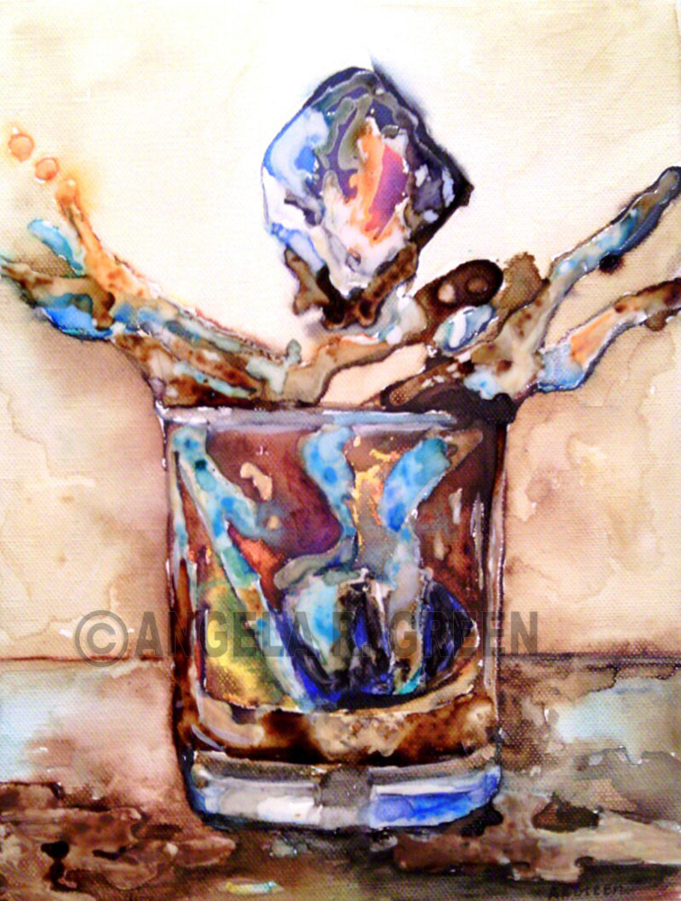 Return to: Coffee Art - 3D Art Series Acrylic painting Mocha Freeze by Angela Green
