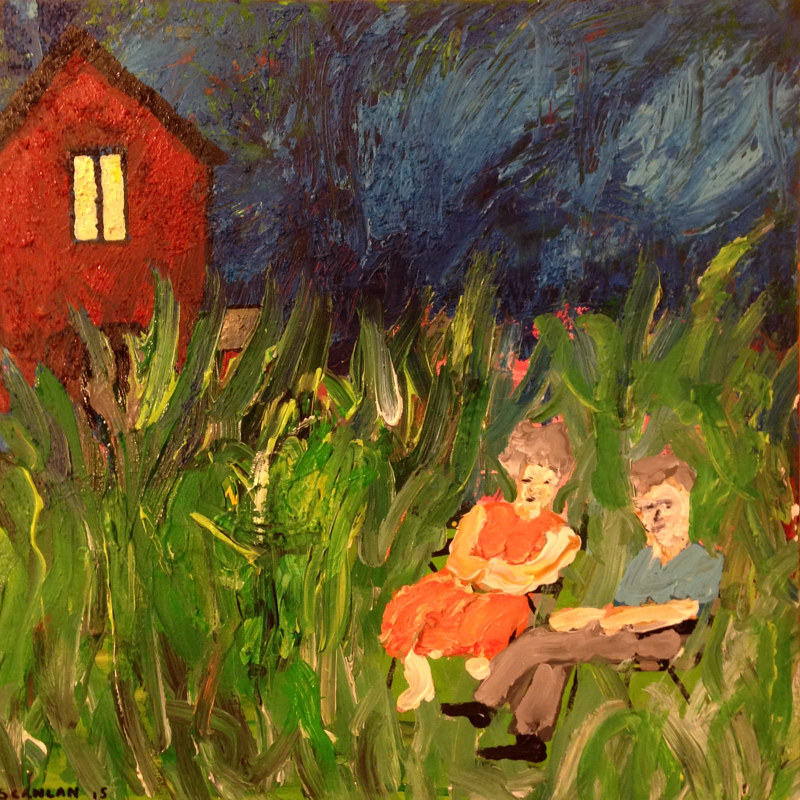 They Never Cut Their Grass Acrylic painting They Never Cut Their Grass by Bernard Scanlan