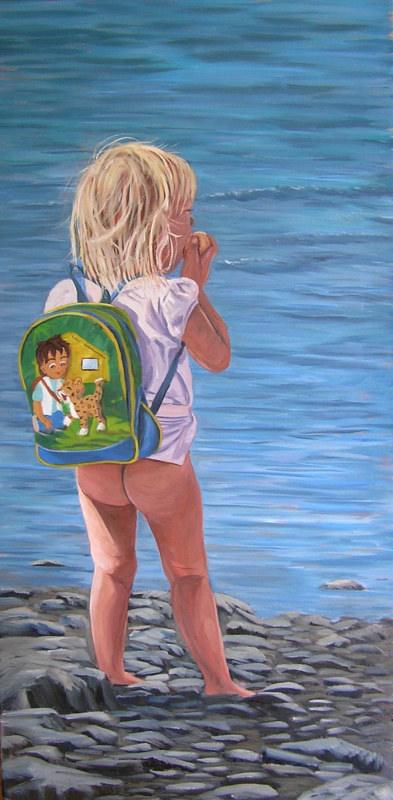 Young and Free Oil painting Young and Free by Cecilia Lea