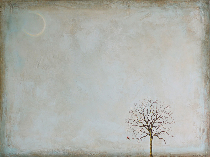 December Acrylic painting December by Sally Adams