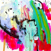Crazy mood, Acrylic on canvas, 30 '' x 30 ''-Karine Molloy //images.artistrunwebsite.com/gallery/img_1723451457157662_large.jpg?1660076852