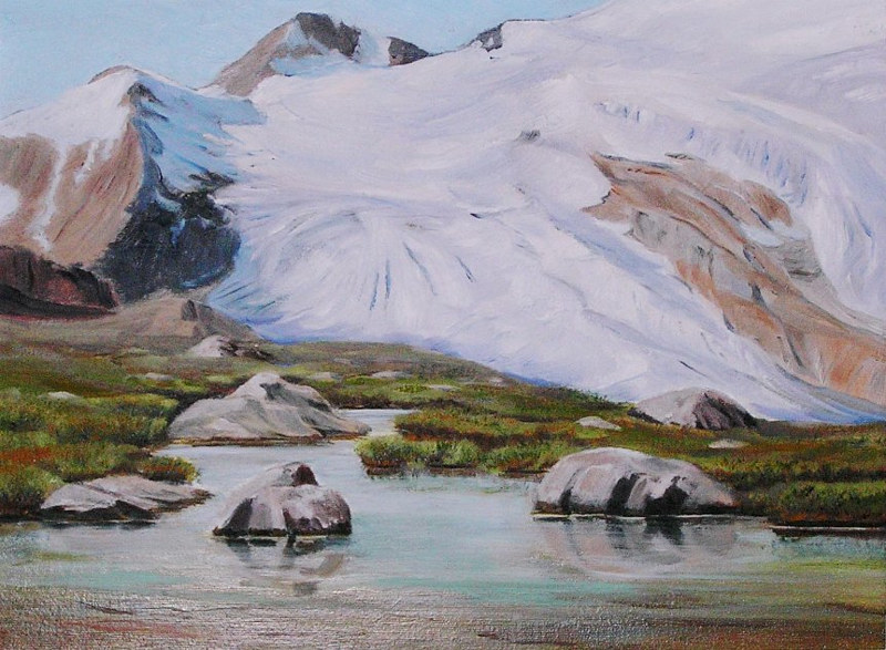 Justice Glacier, Selkirks Oil painting Justice Glacier, Selkirks by Cecilia Lea