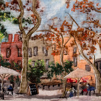 Mediterranean Cafes, Placa de la Vila de Gracia, Barcelona //images.artistrunwebsite.com/gallery/img_1754911459614133_large.jpg?1527870719