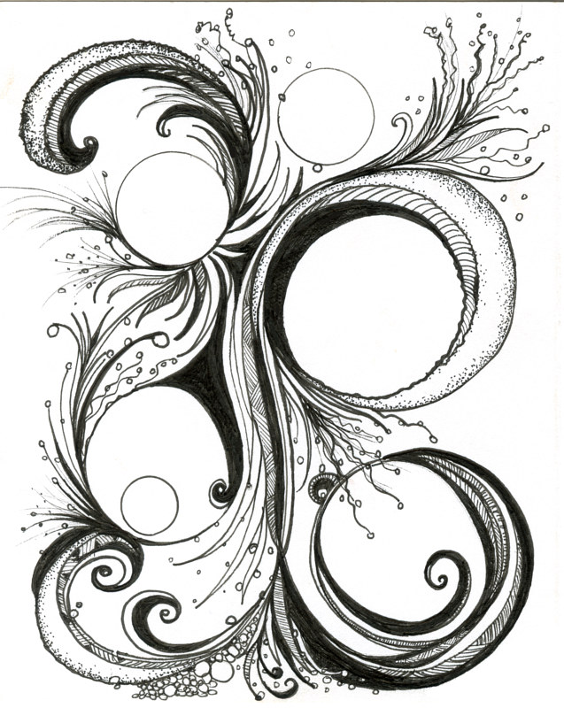 Waterfall Drawing Waterfall by Danielle Scott