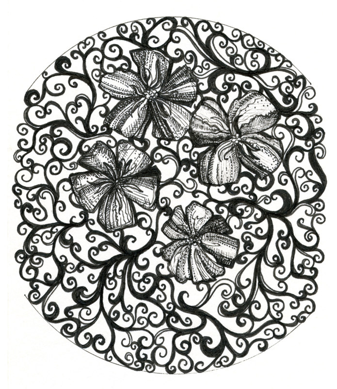 Heart Garden Drawing Heart Garden by Danielle Scott