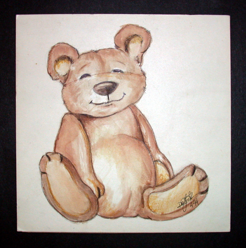 Teddy Painting Teddy by Danielle Scott