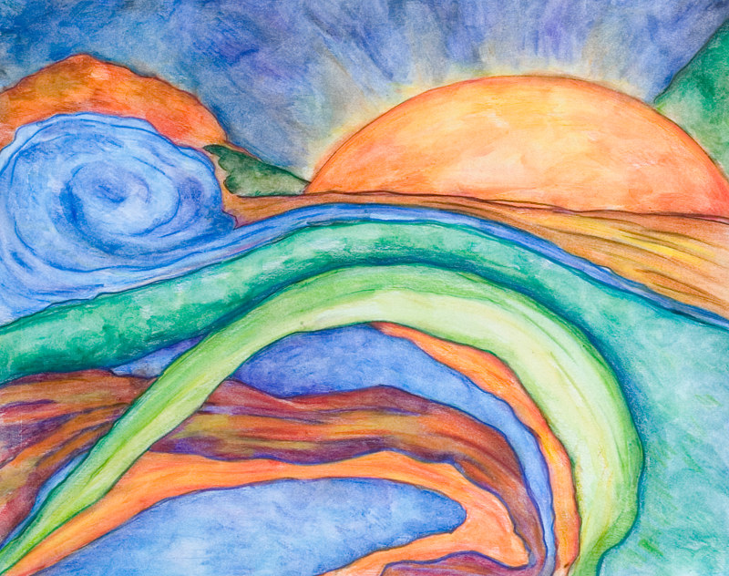 The Sunrise Painting The Sunrise by Danielle Scott
