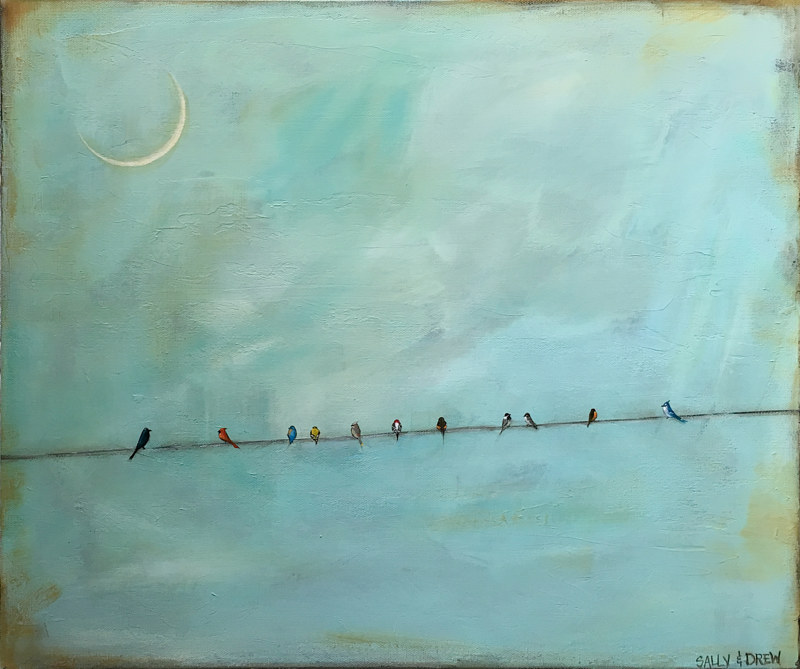 Coexist II Acrylic painting Coexist II by Sally Adams