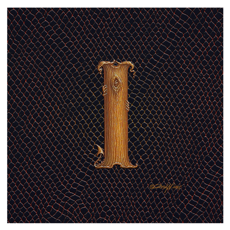 Letter I-3, Gold 8x8" Print Letter I-3, Gold 8x8" by Sue Ellen Brown