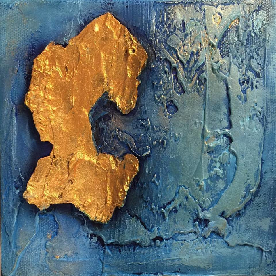 Return to: Sold Art Acrylic painting Gold Embellishments by Ginger Thomas
