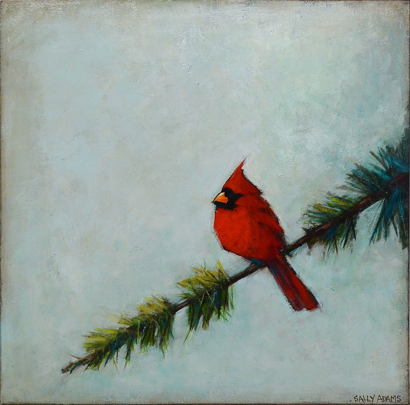 Red Friend Acrylic painting Red Friend by Sally Adams