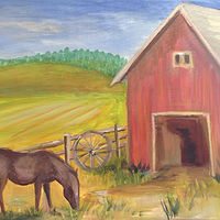 Horse and Barn //images.artistrunwebsite.com/gallery/img_2005681471144392_large.jpg?1471144440