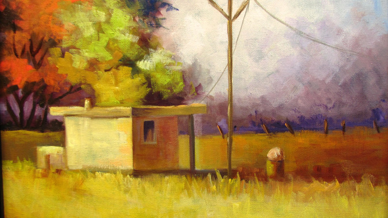Shed Study Oil painting Shed Study by Barbara Haviland
