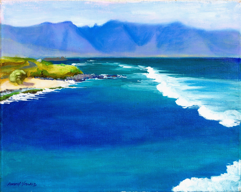 Hookipa Blue Oil painting Hookipa Blue by Pamela Neswald