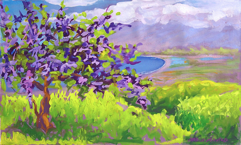 Margaret's Jacaranda Oil painting Margaret's Jacaranda by Pamela Neswald