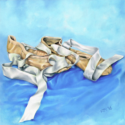 Ballet Shoes Oil painting Ballet Shoes by Richard Mountford