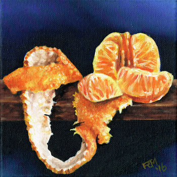 Peeled Orange Oil painting Peeled Orange by Richard Mountford