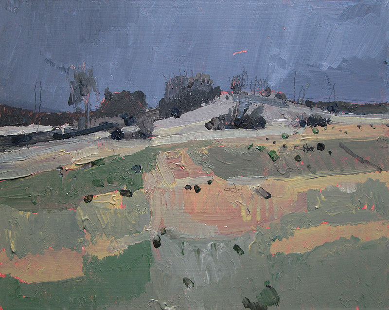 November Snow Acrylic painting November Snow by Harry Stooshinoff