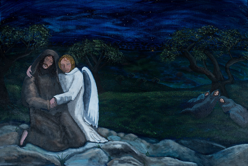 The Night that Was Different From All Other Nights - Gethsemane Acrylic painting The Night that Was Different From All Other Nights - Gethsemane by Denise Gracias