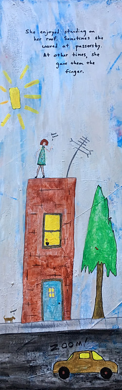 Slow Down Acrylic painting Slow Down by Bernard Scanlan