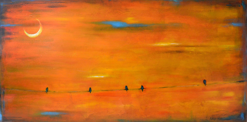October Sky Acrylic painting October Sky by Sally Adams