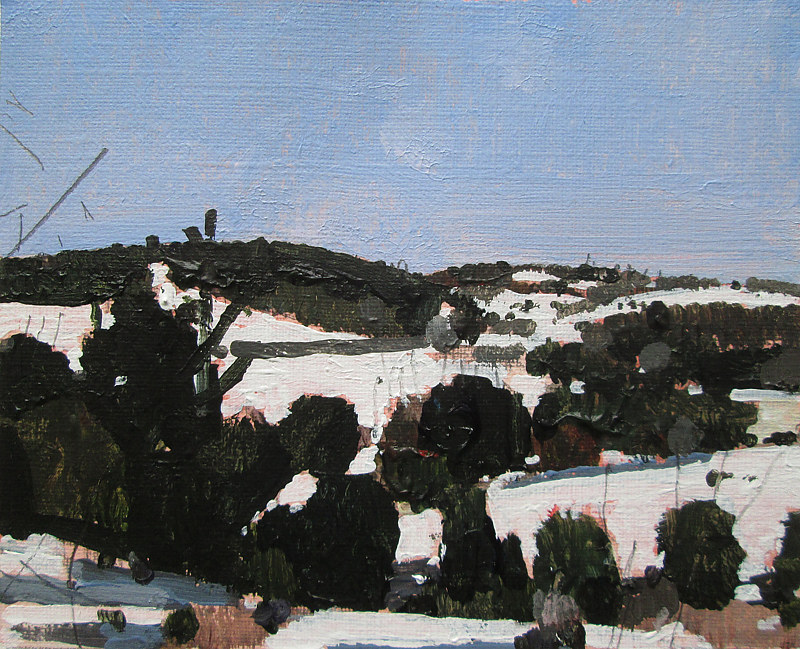 Acrylic painting To Tommy's Hill by Harry Stooshinoff