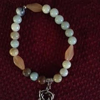 Amazonite bracelet with silver plated charm //images.artistrunwebsite.com/gallery/img_2234781487637624_large.jpg?1487639043