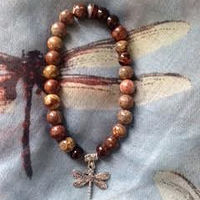 leopard jasper 8 in bracelet with dragonfly charm //images.artistrunwebsite.com/gallery/img_2234801487637661_large.jpg?1487638600